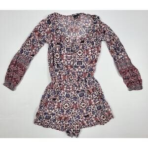American Eagle Paisley‎ Live Your Life Bohemian Style Floral Romper Womens XS
